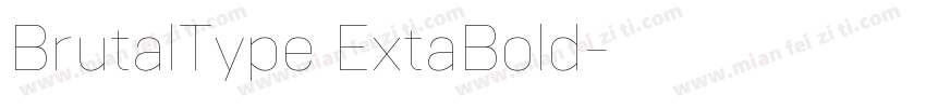 BrutalType ExtaBold字体转换